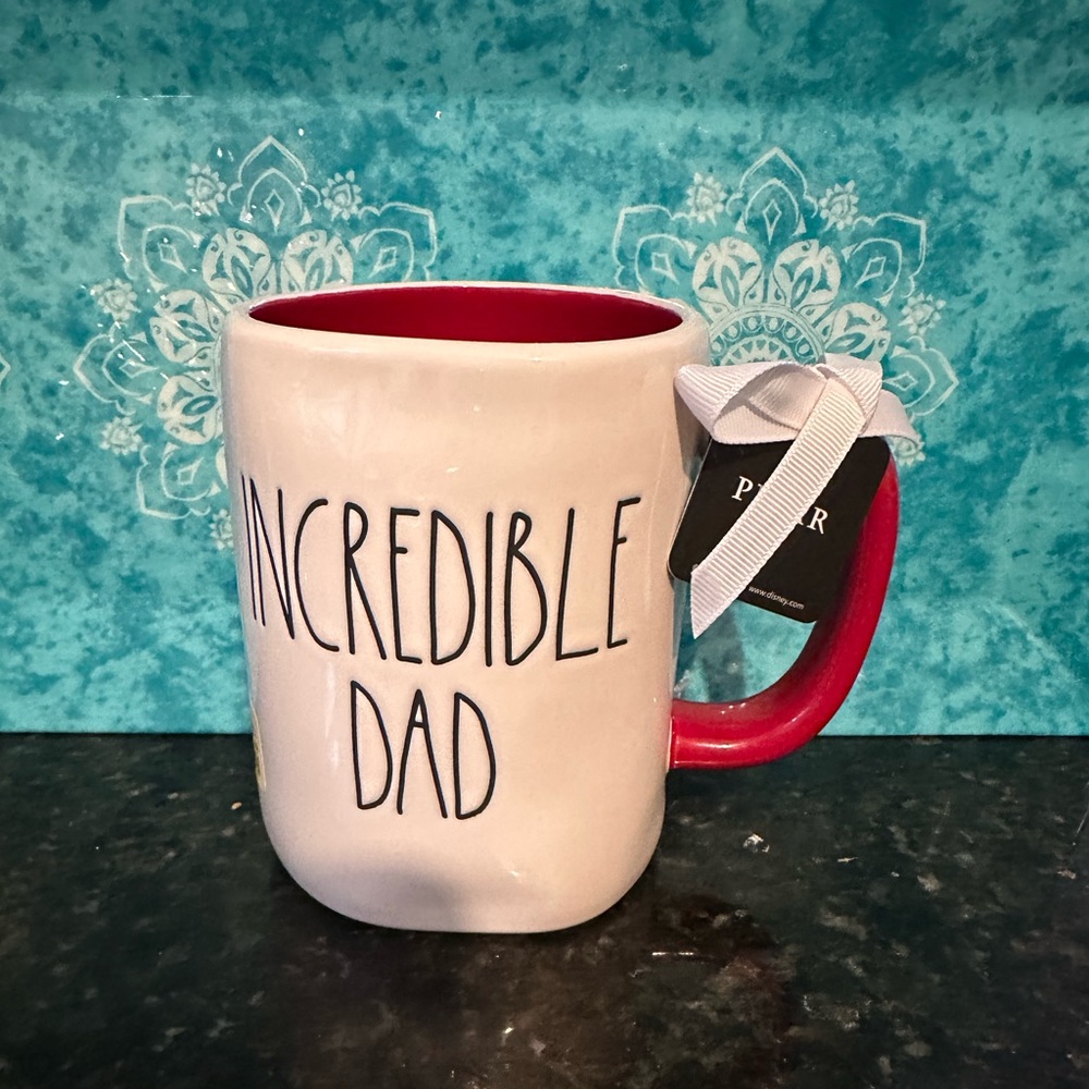 NEW! Rae Dunn coffee mug Disneys Pixar Incredible Dad